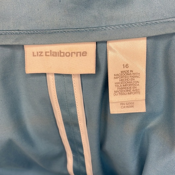 LIZ CLAIBORNE COTTON BLAZER/JACKET | LIGHT BLUE | Size 16 - Picture 2 of 7